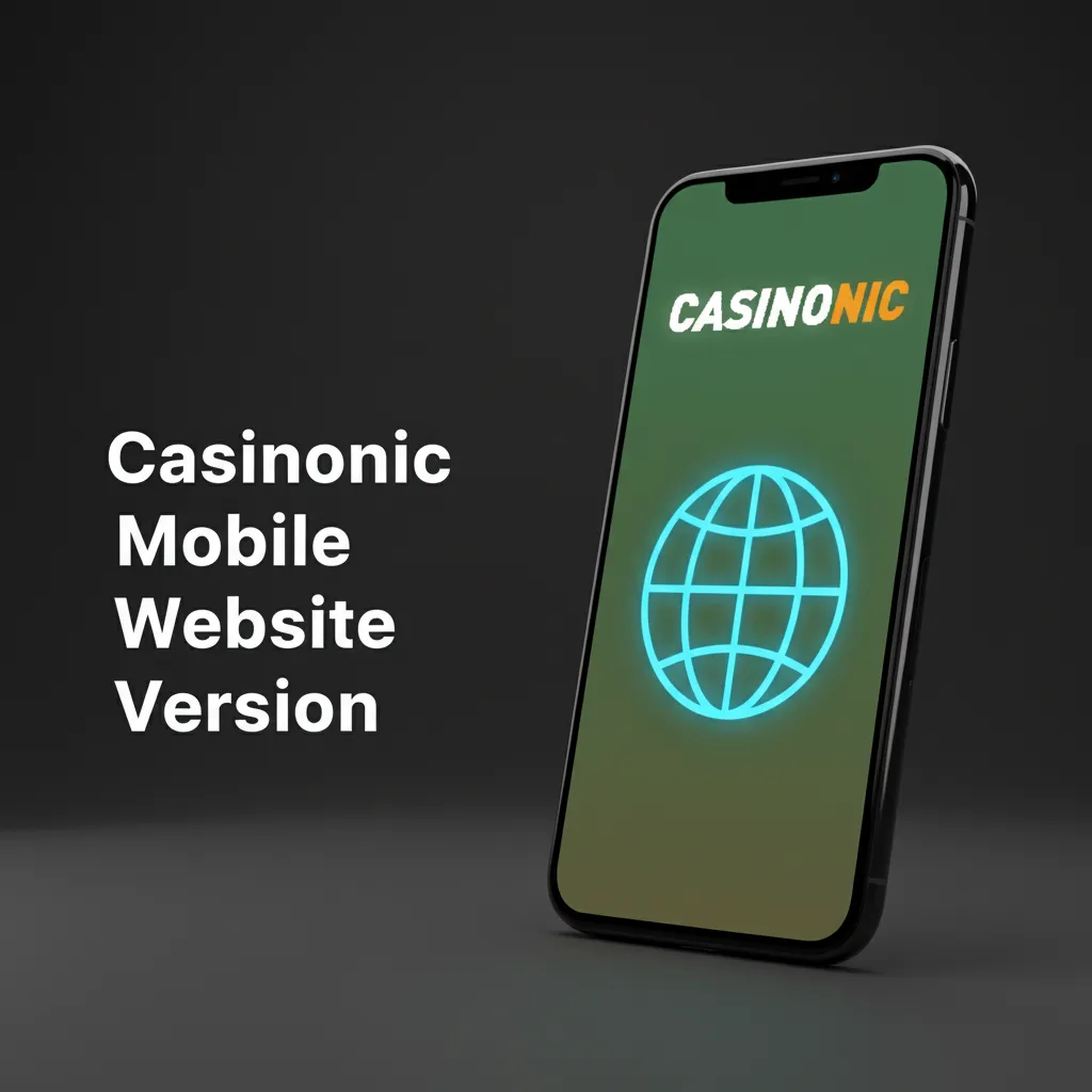 Casinonic mobile website shown on smartphone and tablet, app-like sports betting and casino in browser, no download needed.