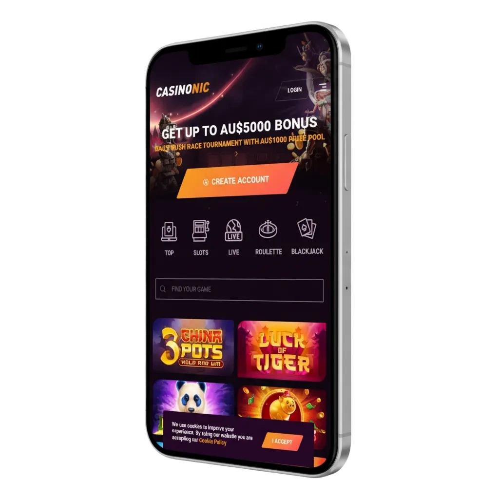Casinonic app for Android APK and iOS in Australia, 18+. Sports betting and casino games, Visa, Mastercard, Neteller, Skrill.