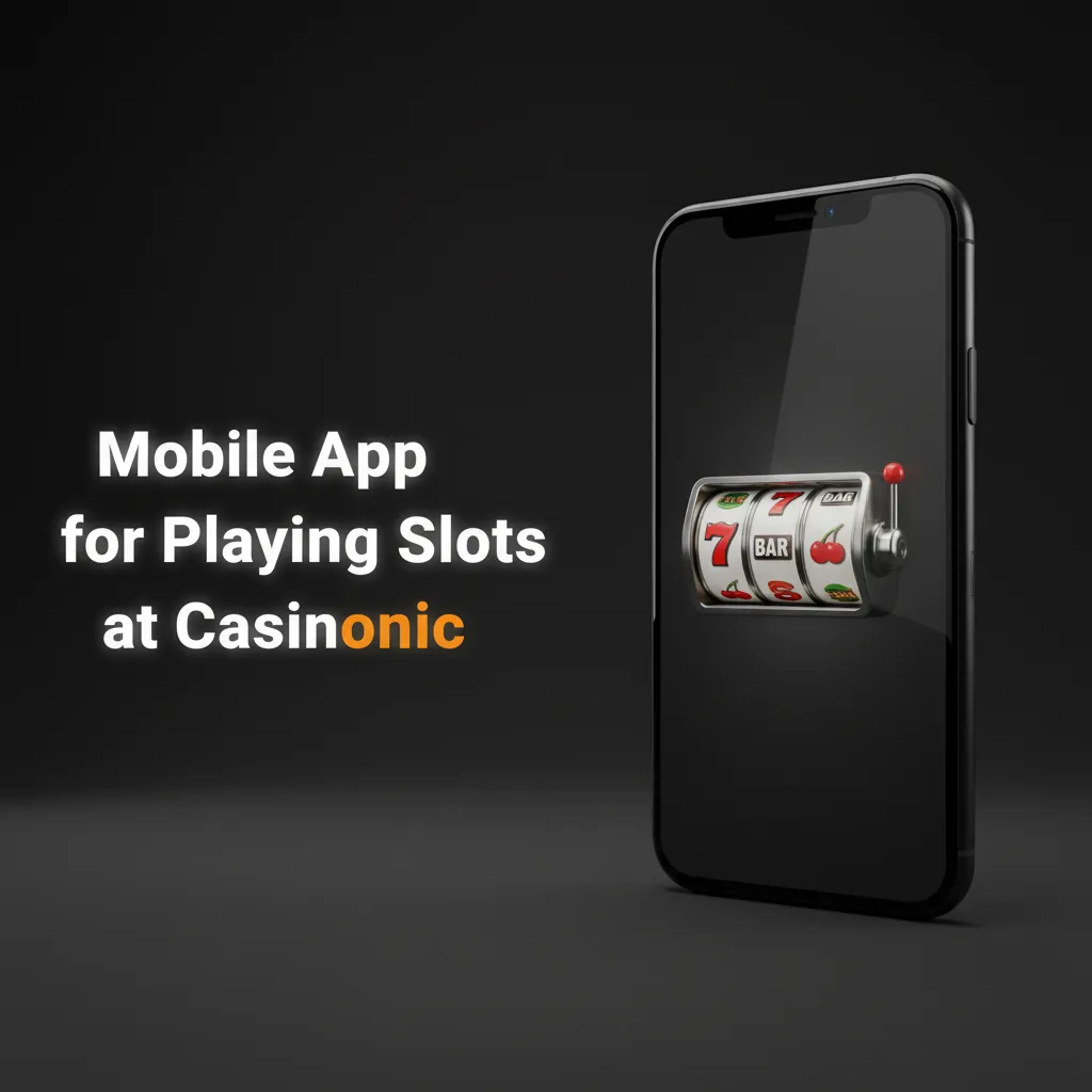 Smartphone showing Casinonic PWA with Slots tab, filters, and slot gameplay on iOS and Android.