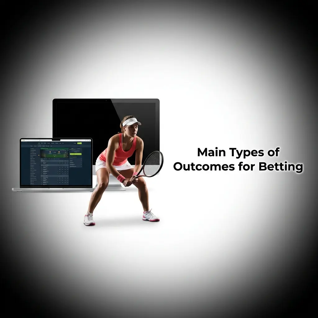 Diagram showing main types of betting outcomes available on a sportsbook including win, draw, and loss options