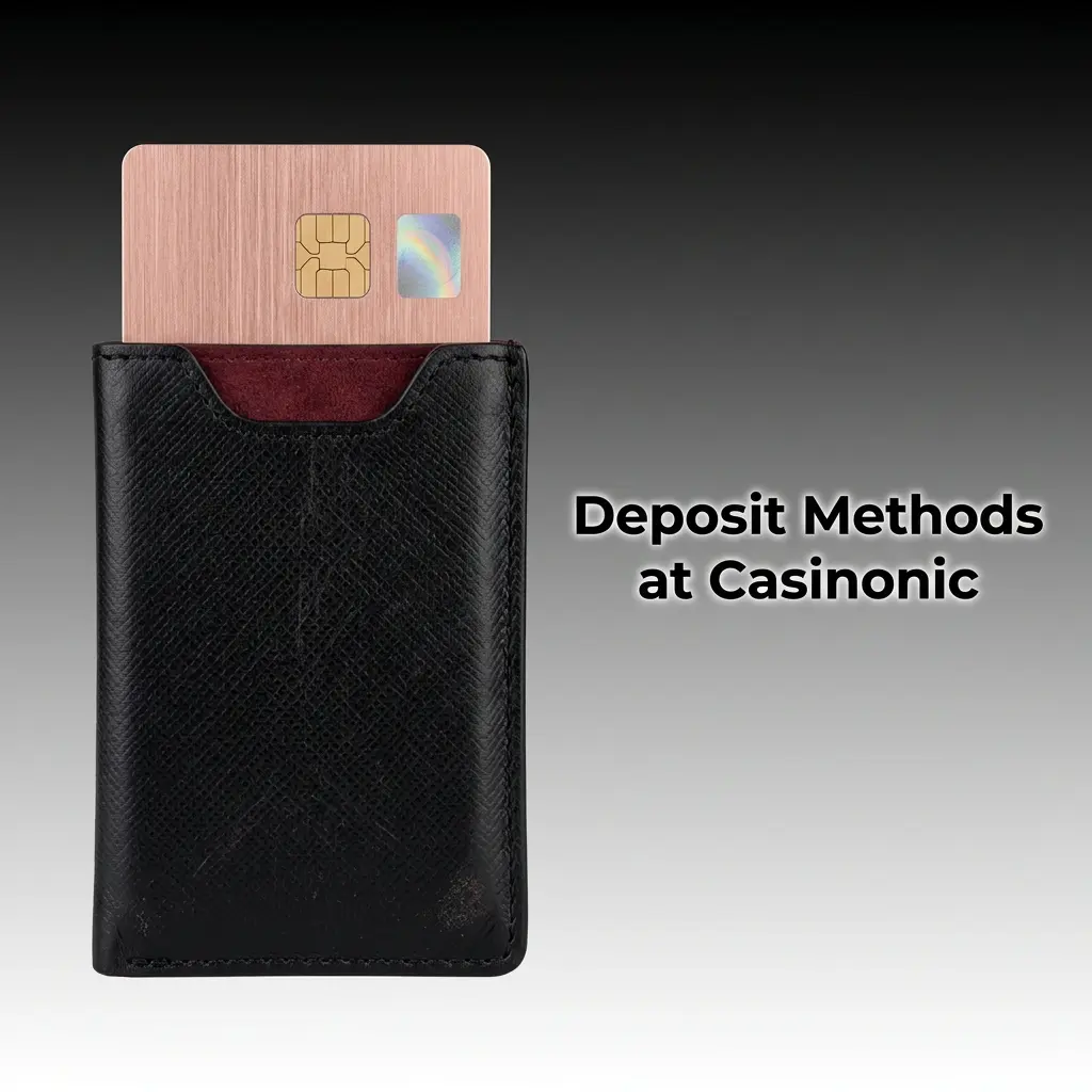 Casinonic deposit methods for Australian players showing cashier options including cards, bank transfers and e-wallets