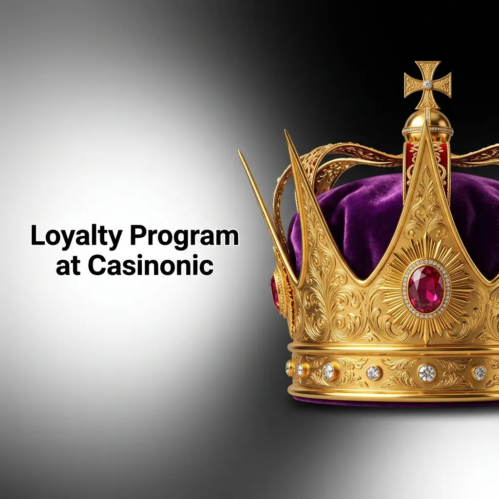 Casinonic loyalty program tier table showing Bronze to Diamond levels with points requirements and rewards
