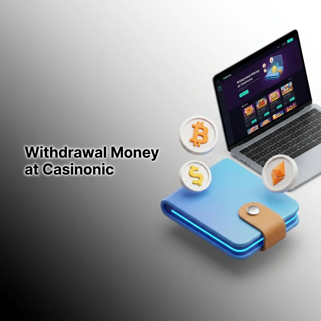 Player initiating a withdrawal at Casinonic casino via the cashier section on a secure account dashboard